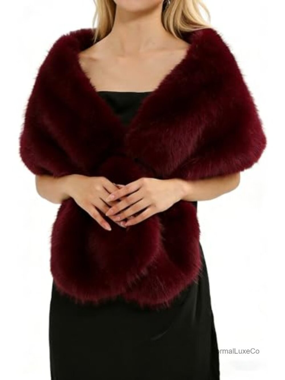 Faux Fur Collar Soft Neck Warmer Scarf Wrap Shawl Winter